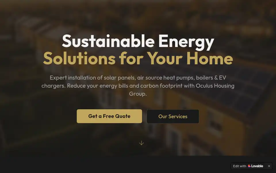 Screenshot of oculushousinggroup.co.uk