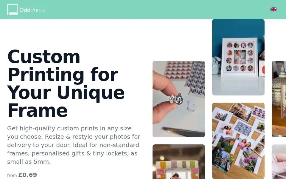 Screenshot of oddprints.com