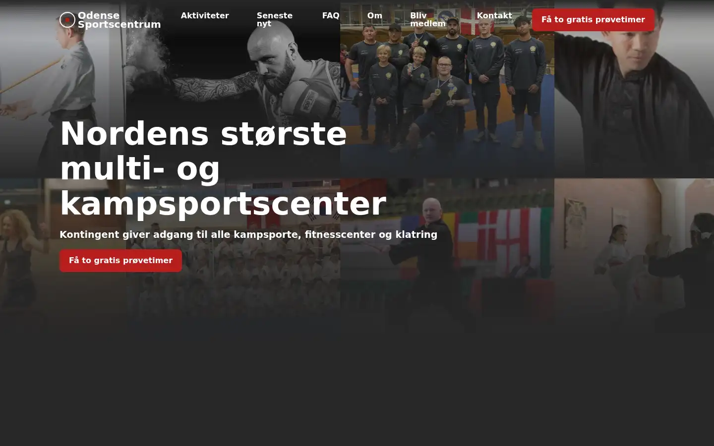 Screenshot of odensesportscentrum.dk