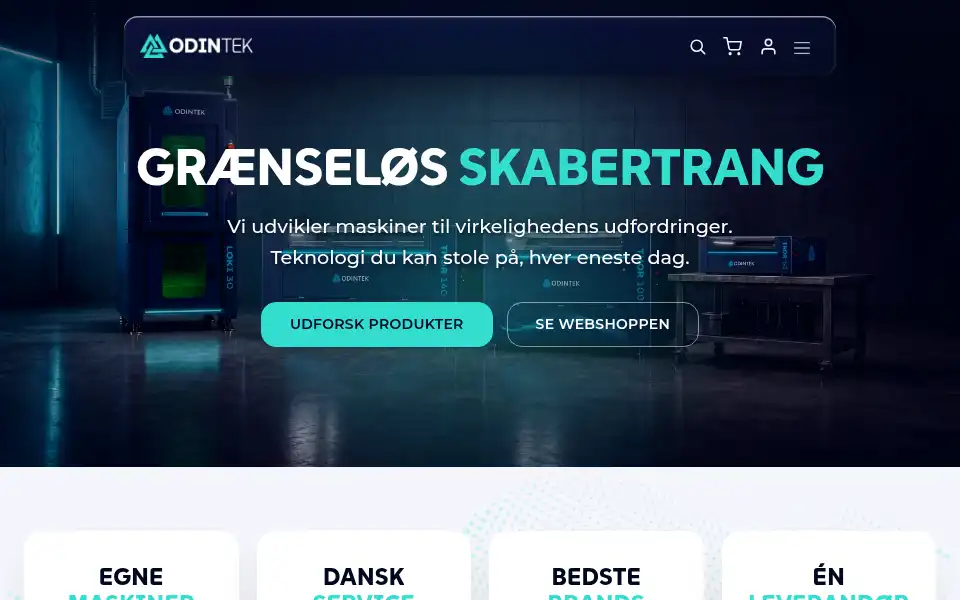 Screenshot of odintek.dk