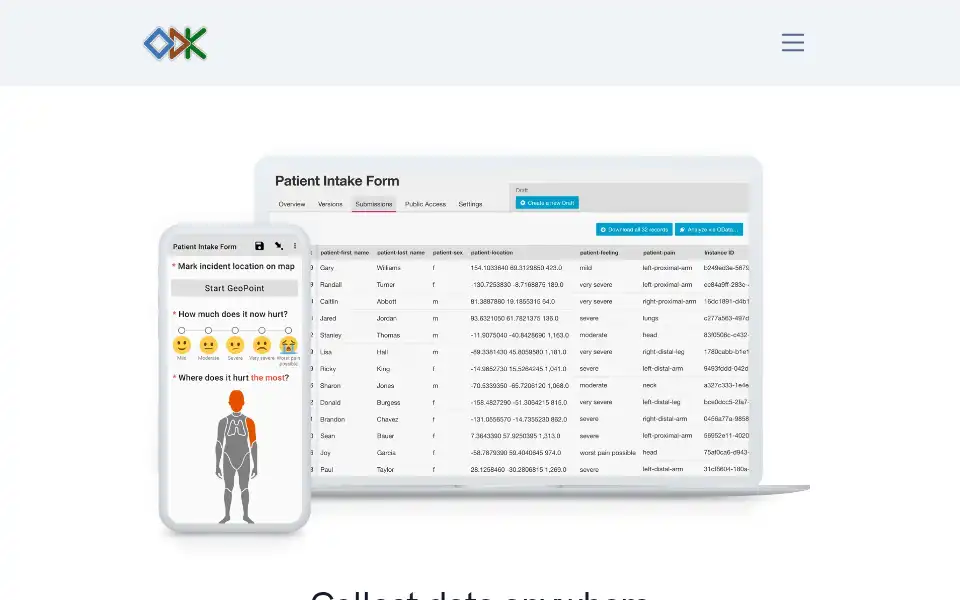 Screenshot of odkcentral.com