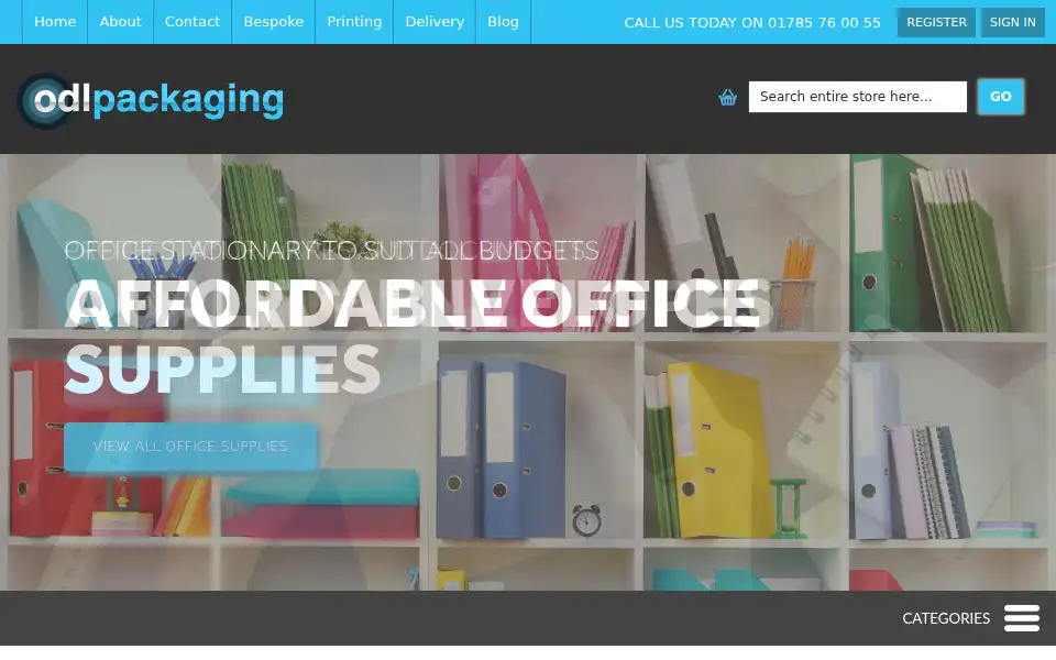 Screenshot of odlpackaging.co.uk