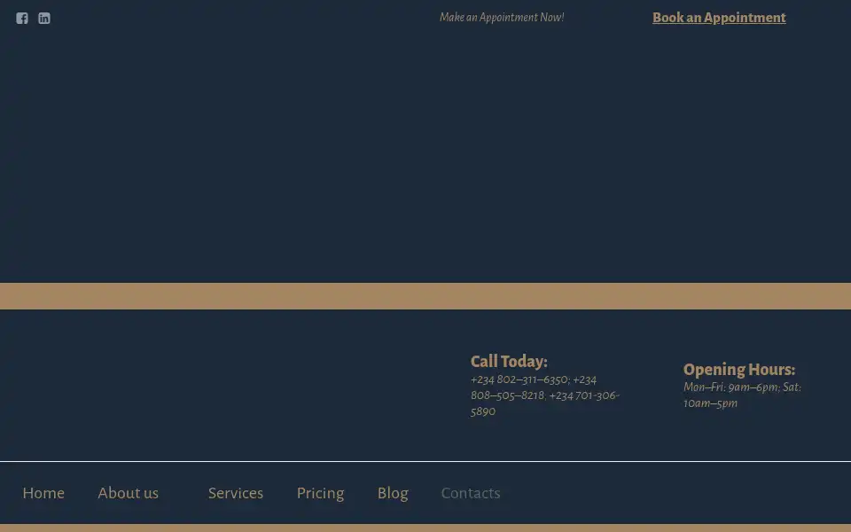 Screenshot of odontovilledentalclinics.com