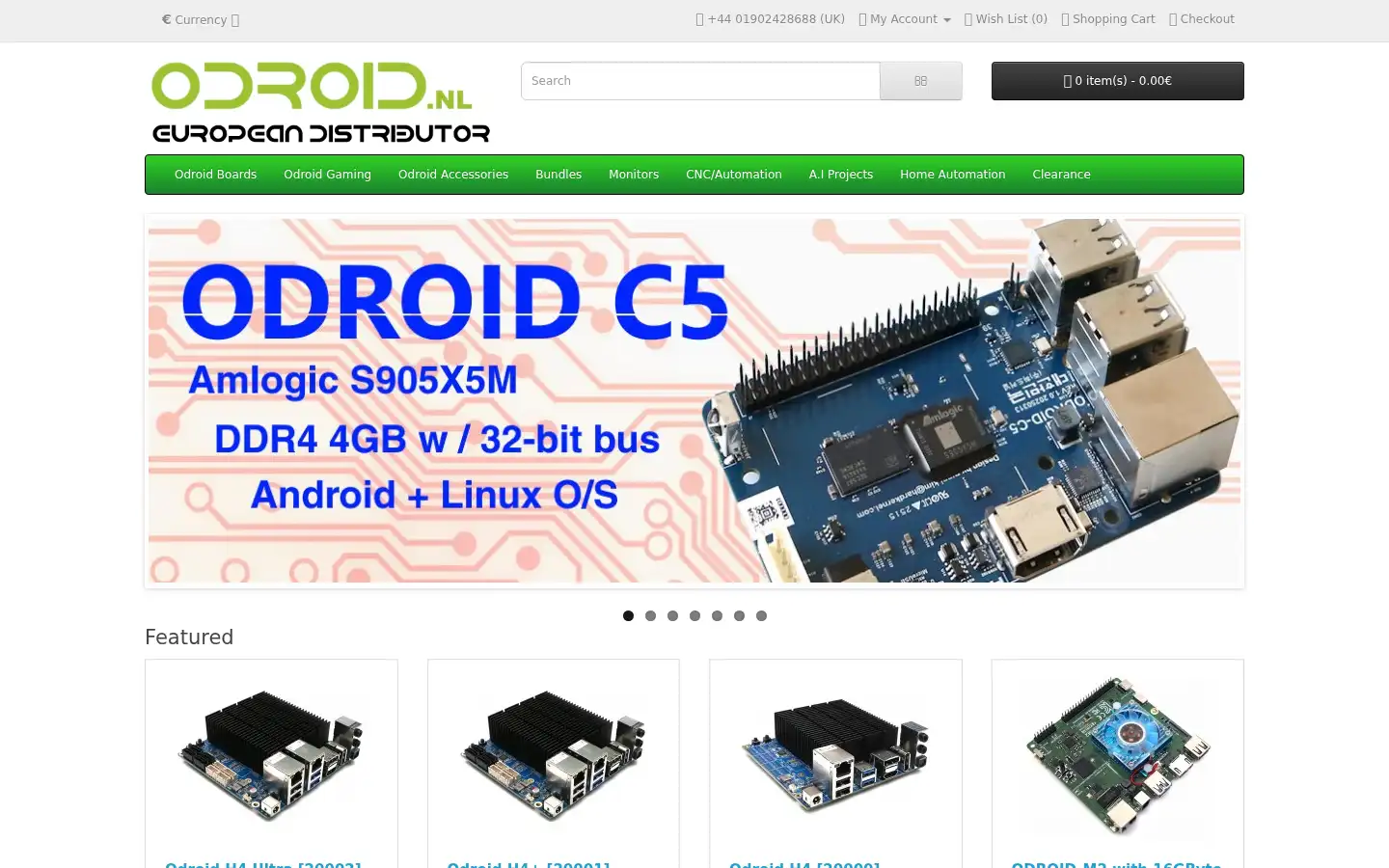Screenshot of odroid.nl