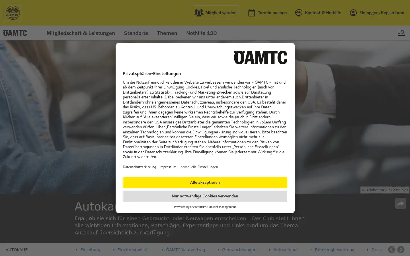 Screenshot of oeamtc.at