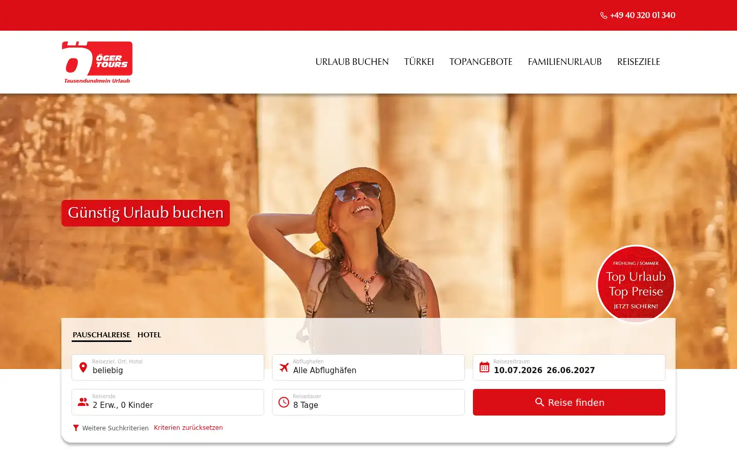 Screenshot of oeger.de