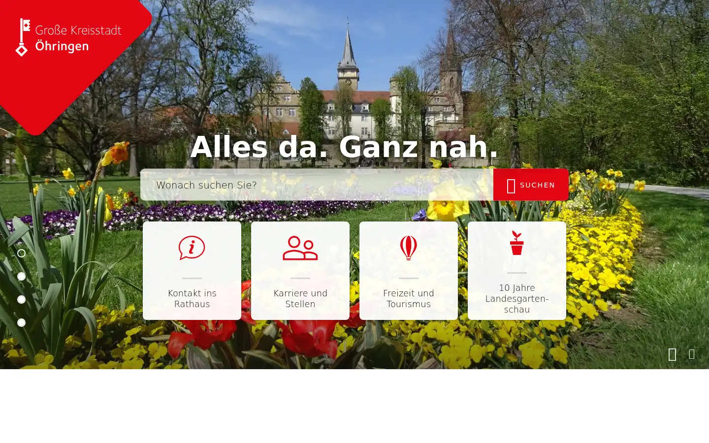 Screenshot of oehringen.de