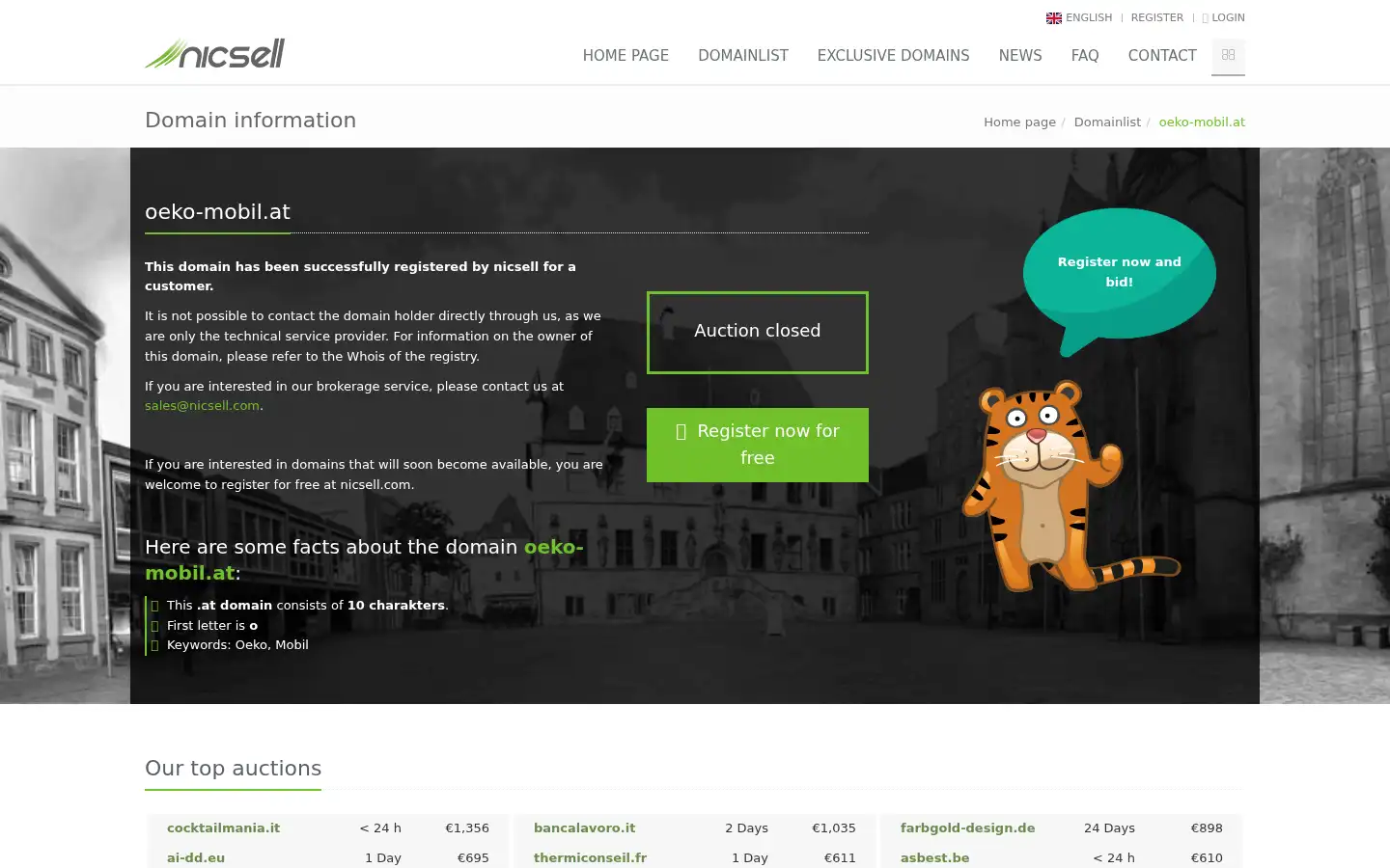 Screenshot of oeko-mobil.at