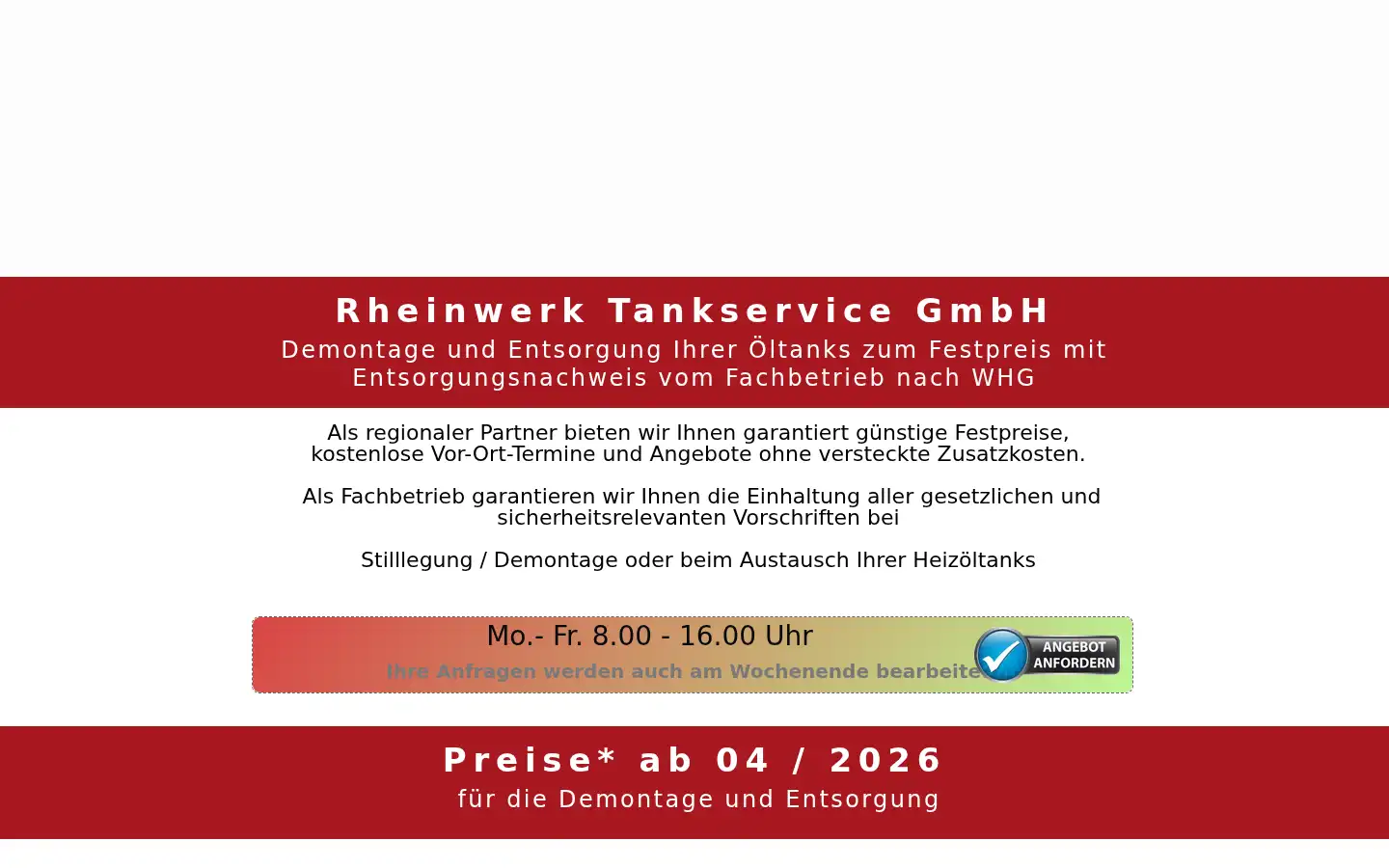 Screenshot of oeltankdemontagen.com
