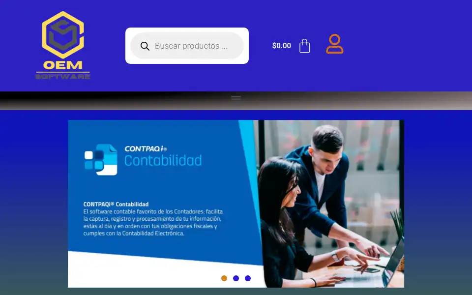 Screenshot of oemsoftware.com.mx