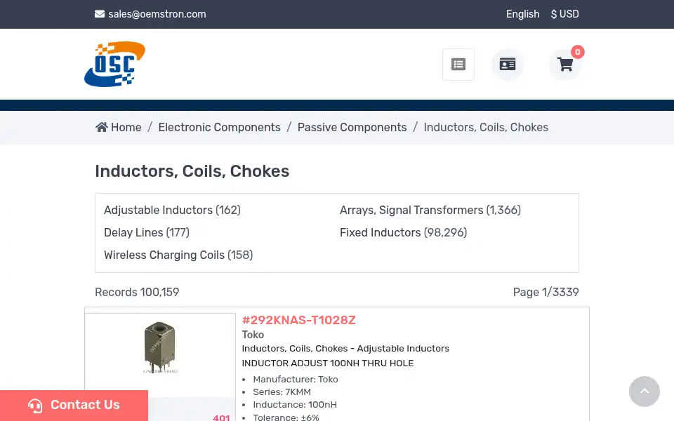 Screenshot of oemstron.com
