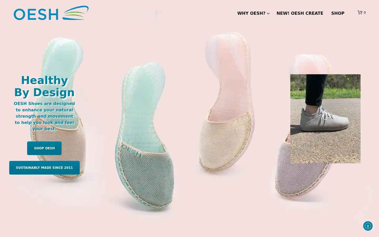 Screenshot of oeshshoes.com