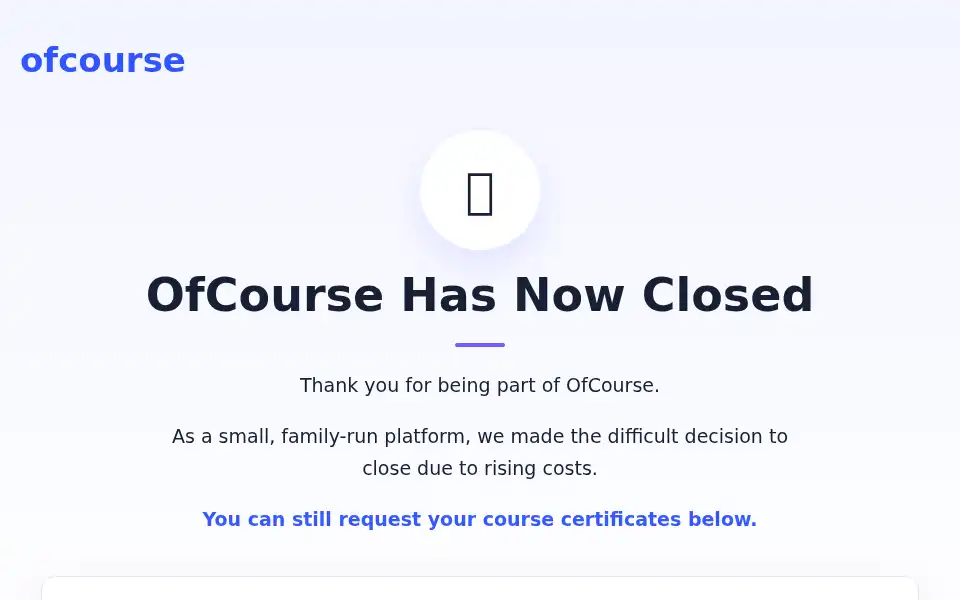 Screenshot of ofcourse.co.uk