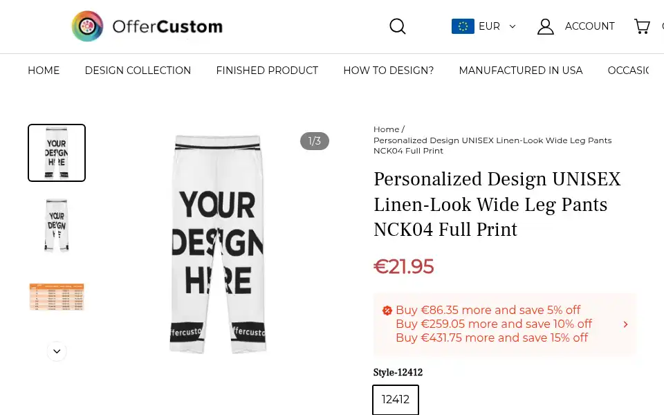 Screenshot of offercustom.com