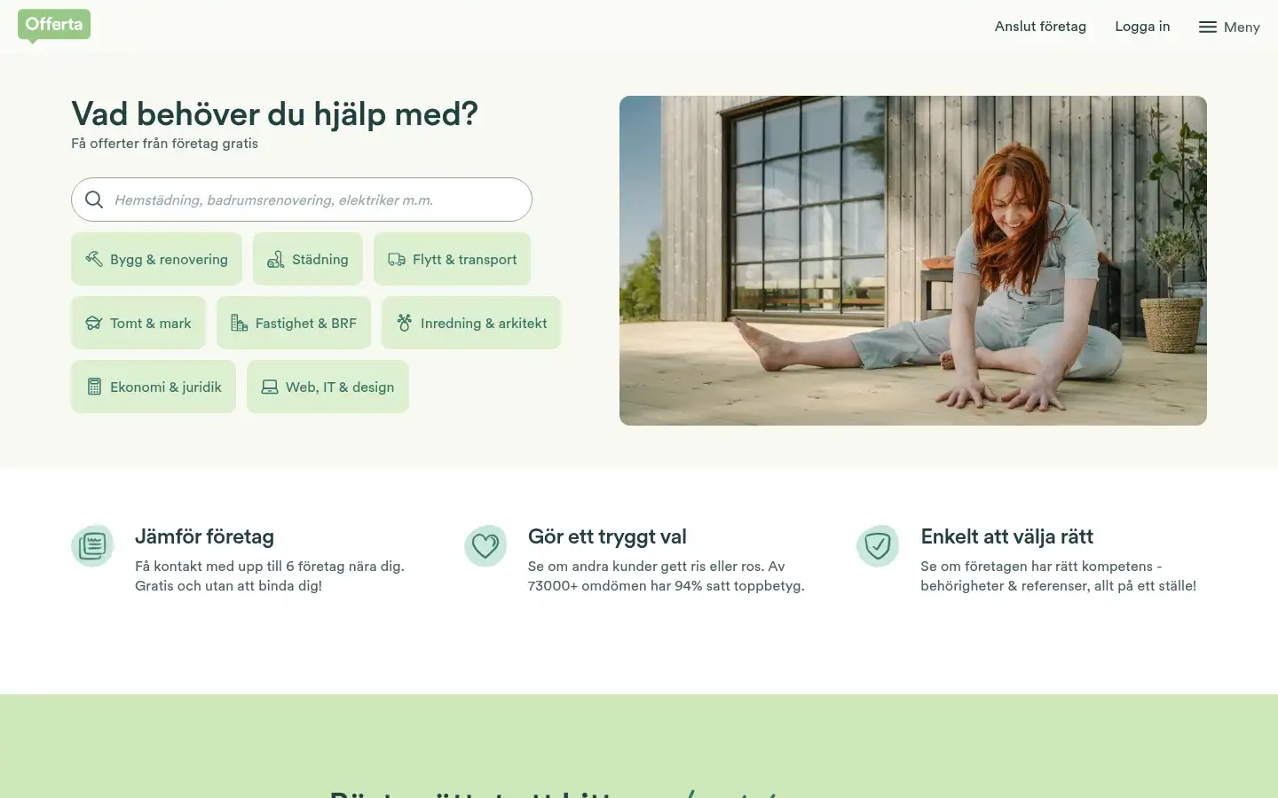 Screenshot of offerta.se