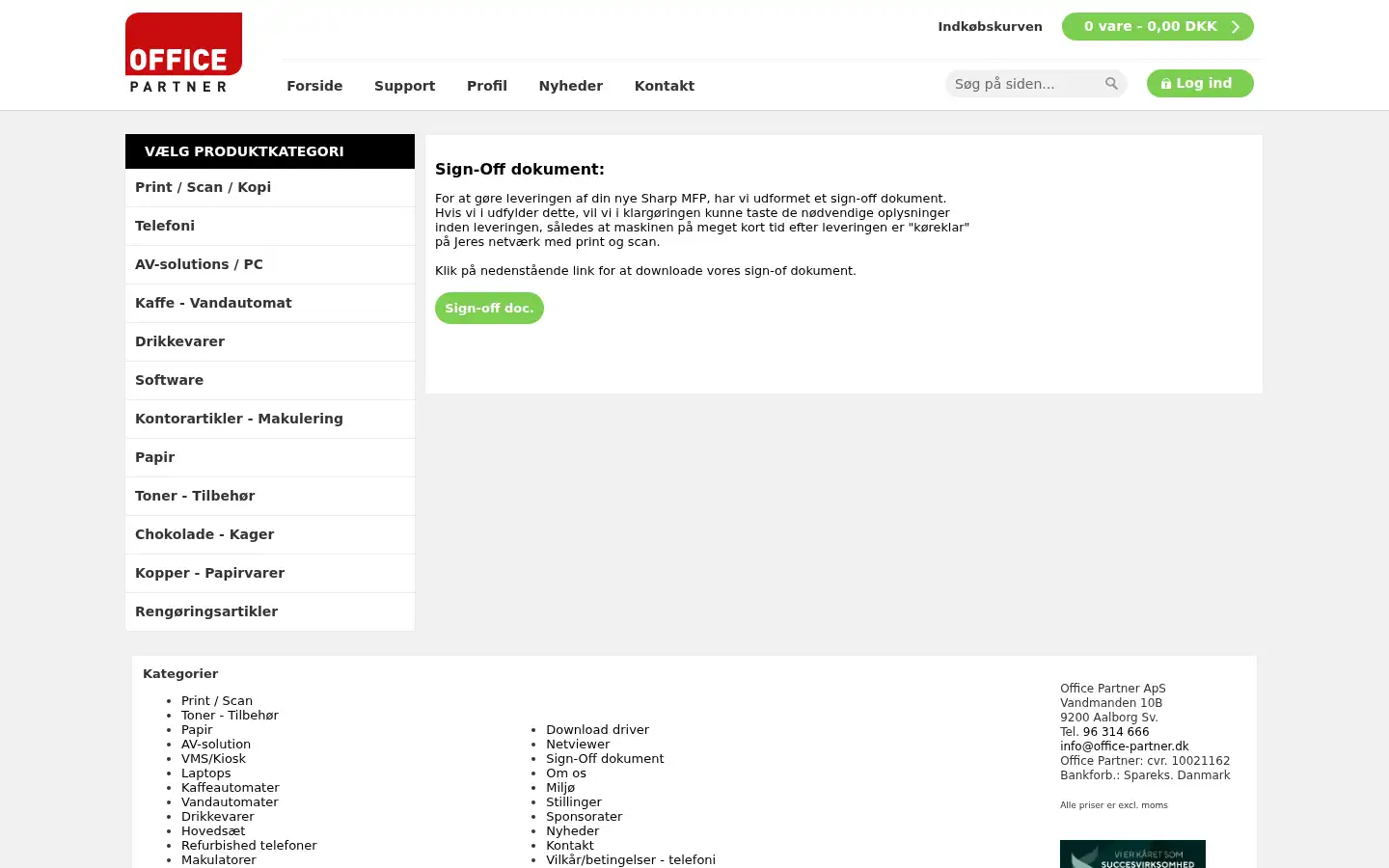 Screenshot of office-partner.dk