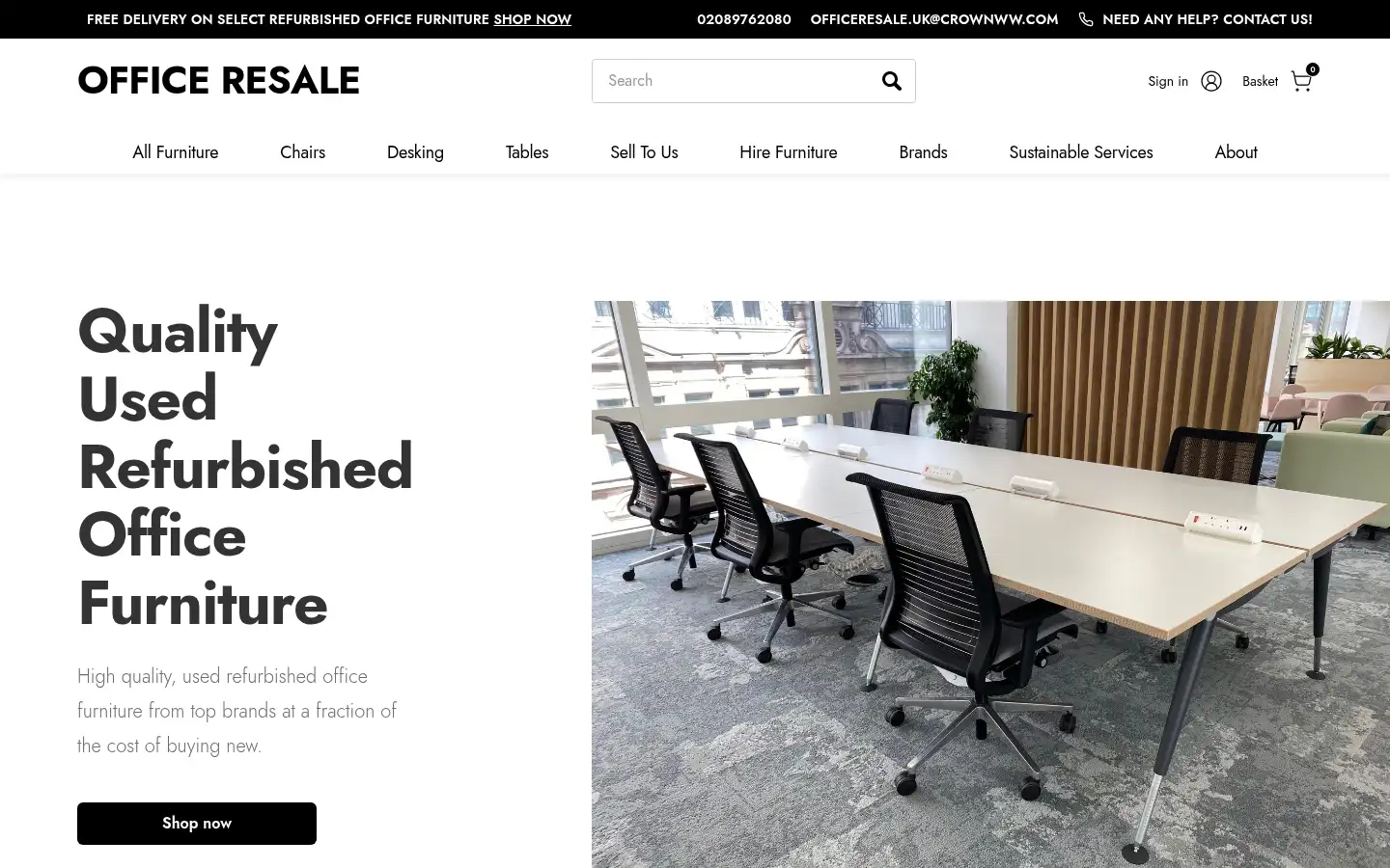 Screenshot of officeresale.co.uk