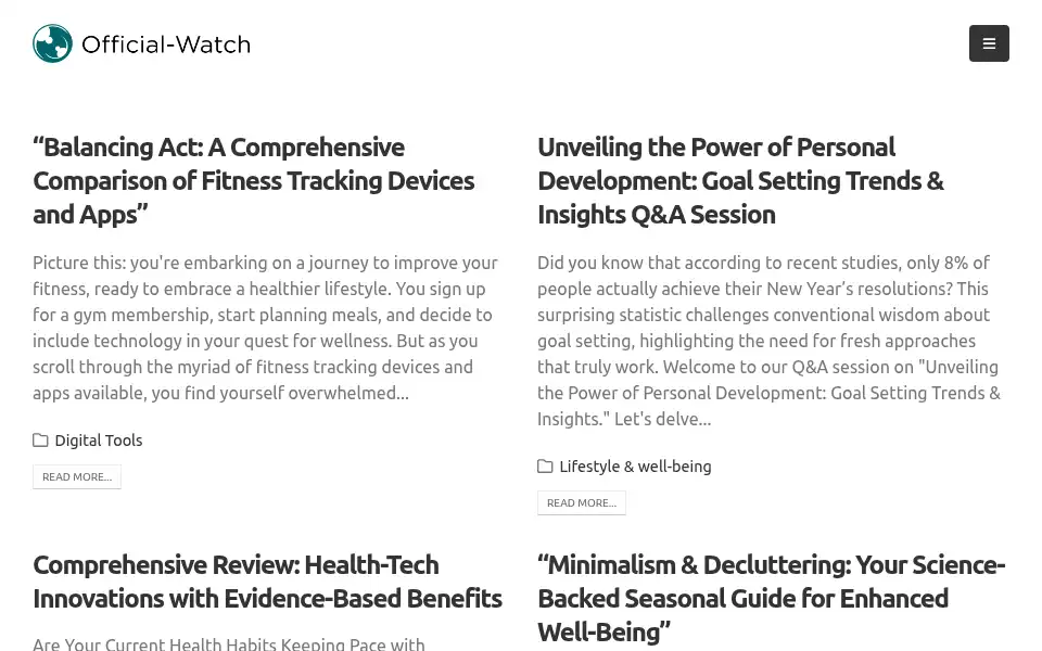 Screenshot of official-watch.com