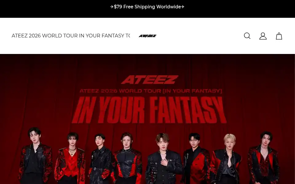 Screenshot of officialateezshop.com