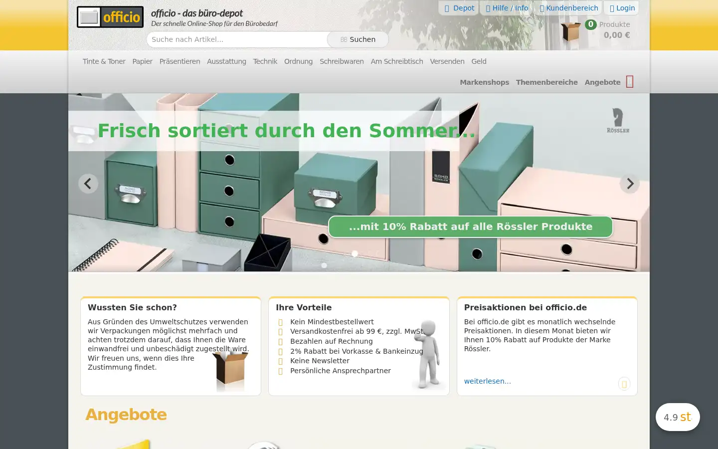Screenshot of officio.de