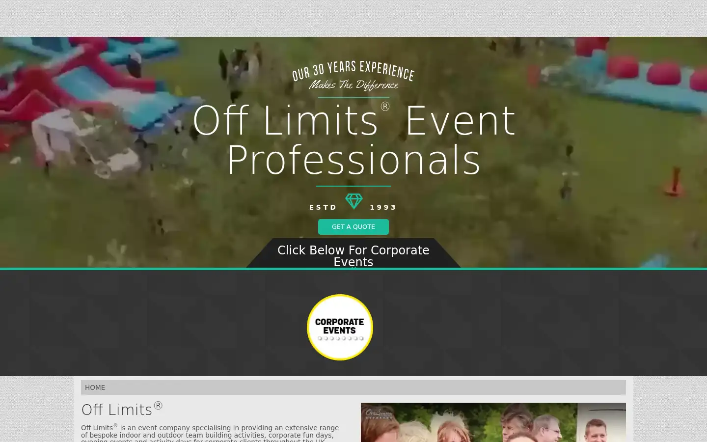 Screenshot of offlimits.co.uk