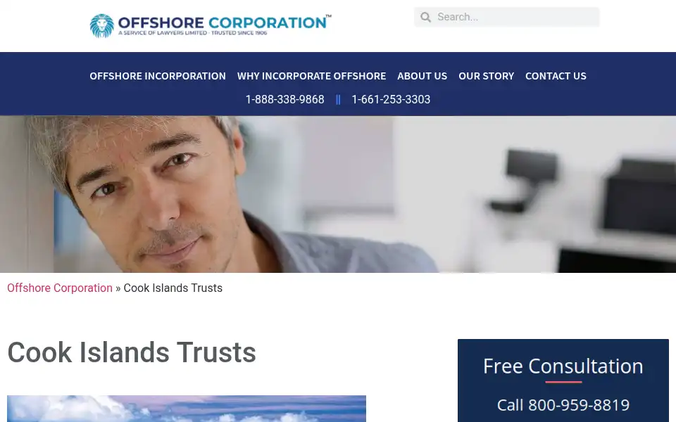 Screenshot of offshorecorporation.com