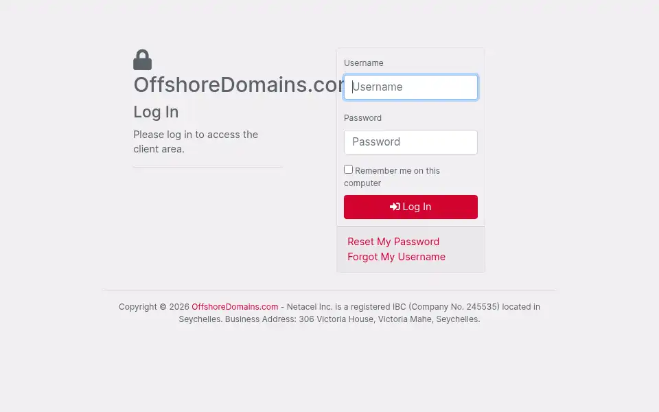 Screenshot of offshoredomains.com