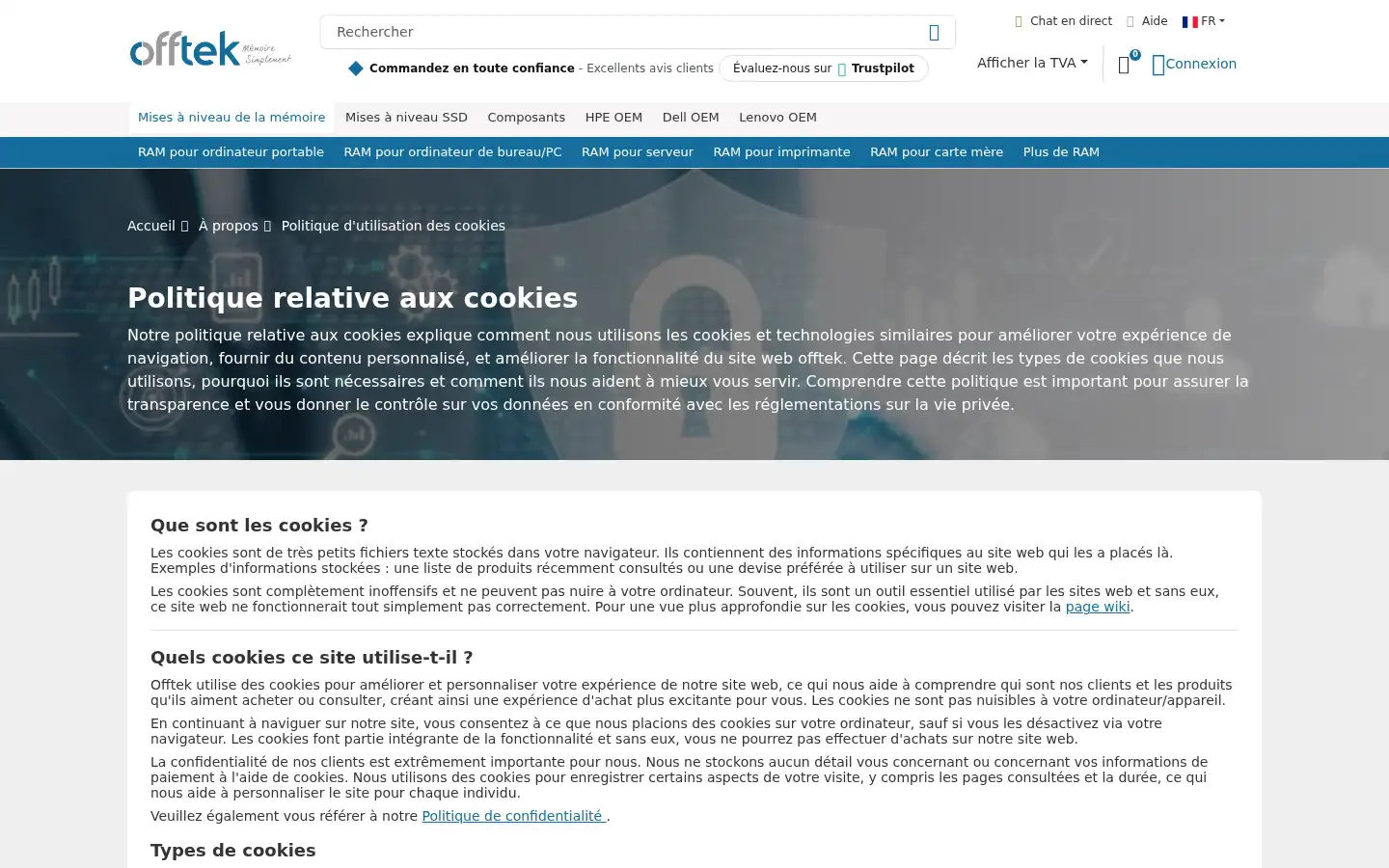 Screenshot of offtek.fr