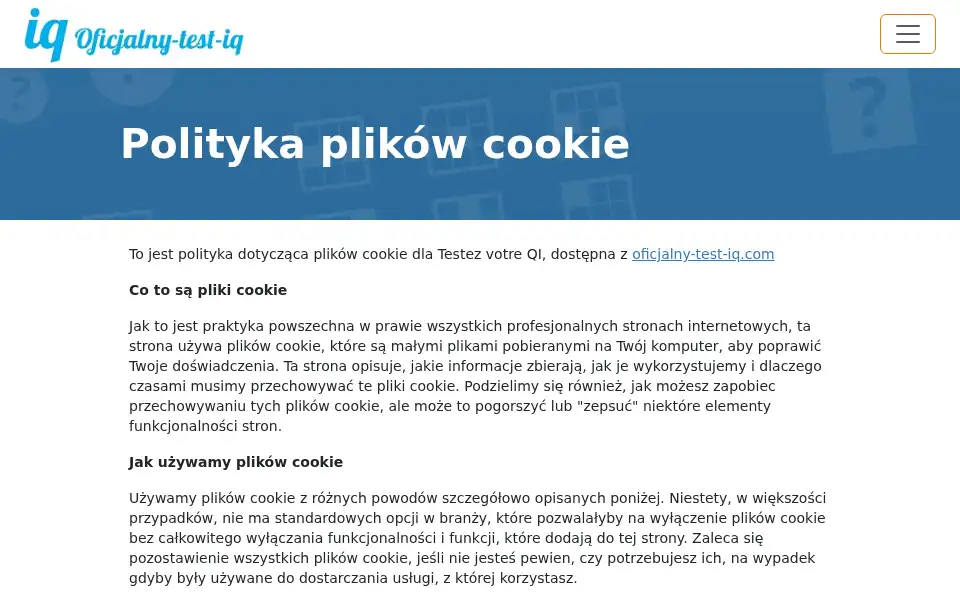 Screenshot of oficjalny-test-iq.com