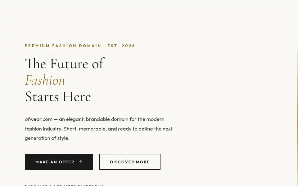 Screenshot of ofwear.com