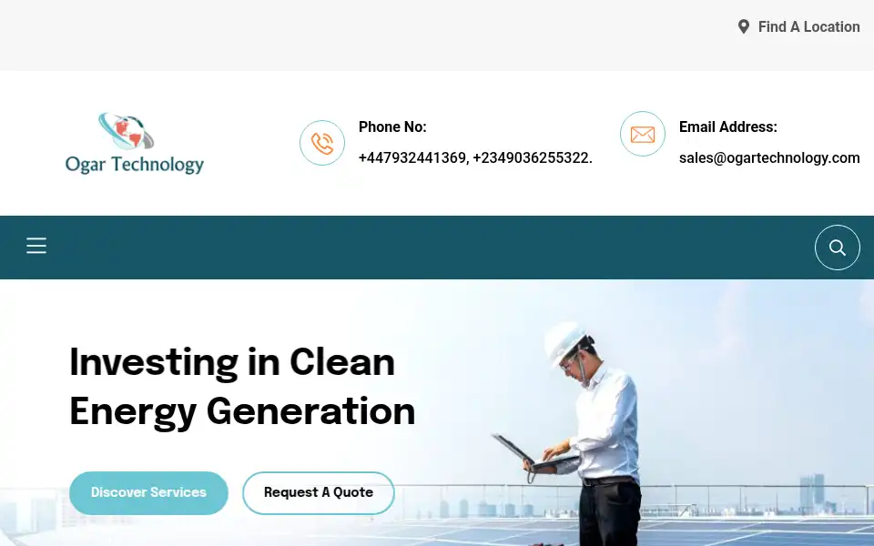 Screenshot of ogartechnology.com