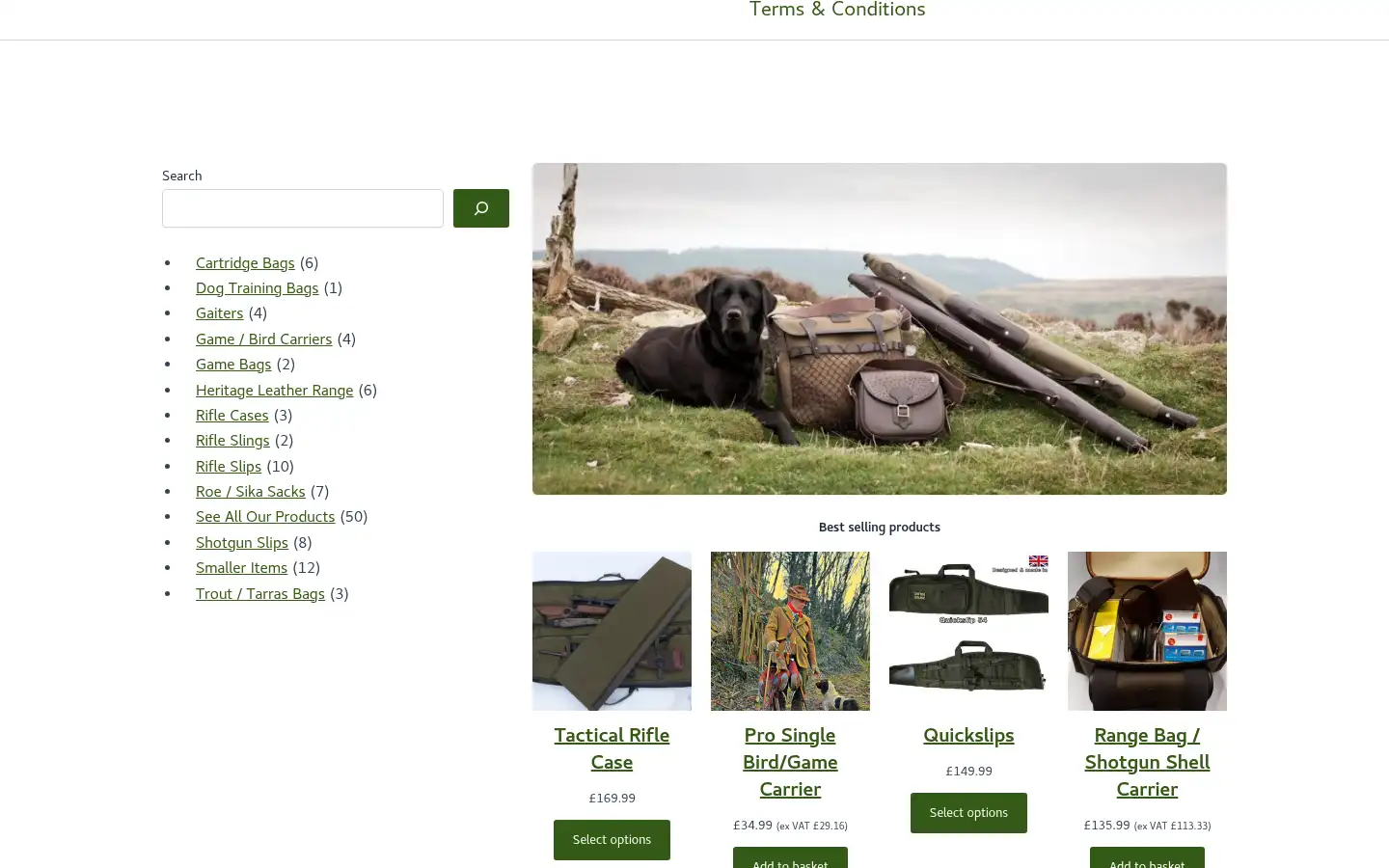 Screenshot of ogdensshootingsupplies.co.uk