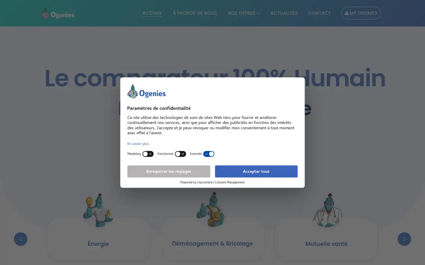 Screenshot of ogenies.com
