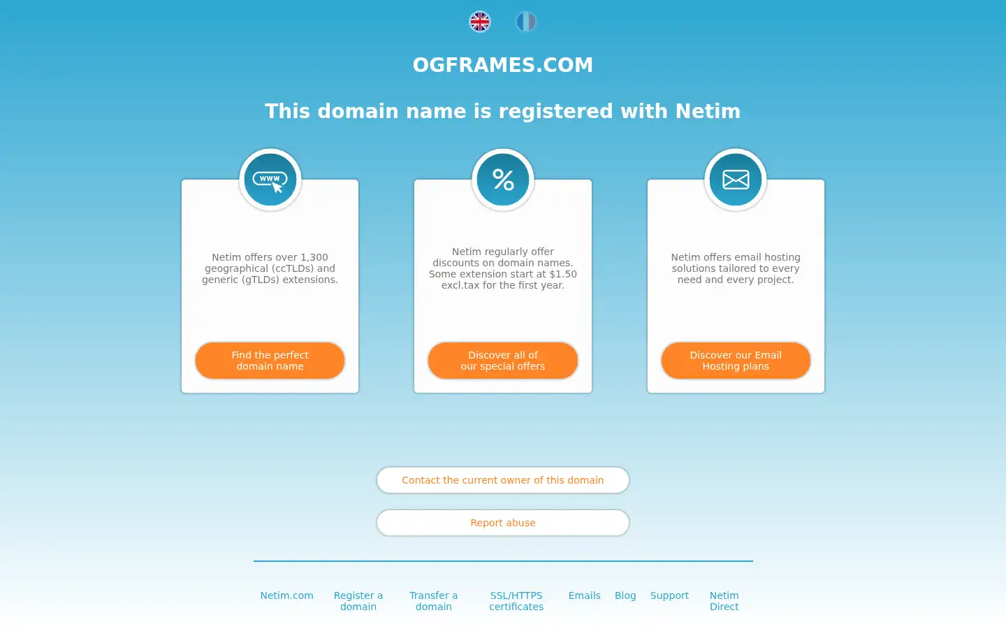 Screenshot of ogframes.com