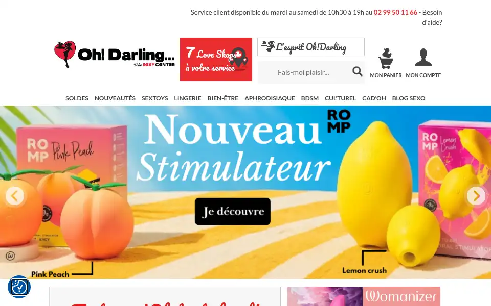 Screenshot of ohdarling.fr