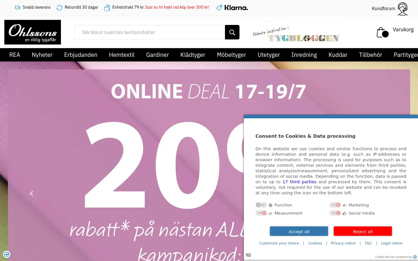 Screenshot of ohlssonstyger.se
