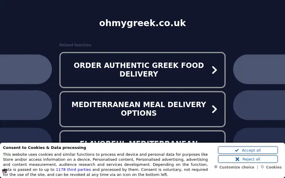 Screenshot of ohmygreek.co.uk
