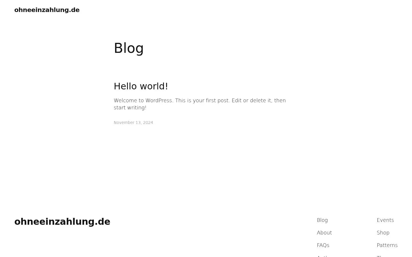 Screenshot of ohneeinzahlung.de