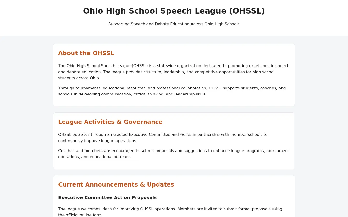 Screenshot of ohssl.org