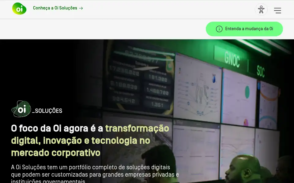 Screenshot of oi.com.br