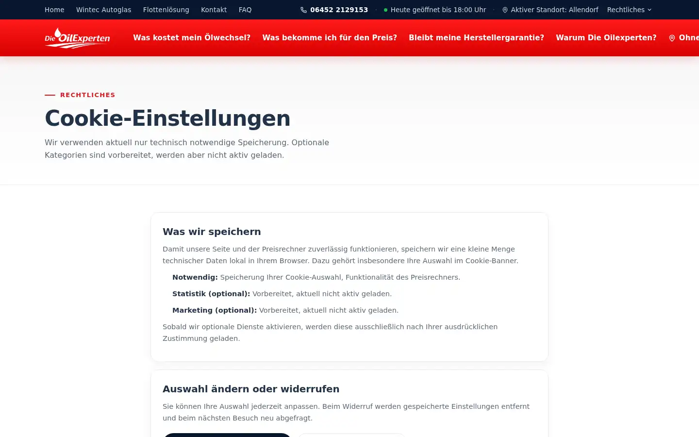Screenshot of oilexperten.de