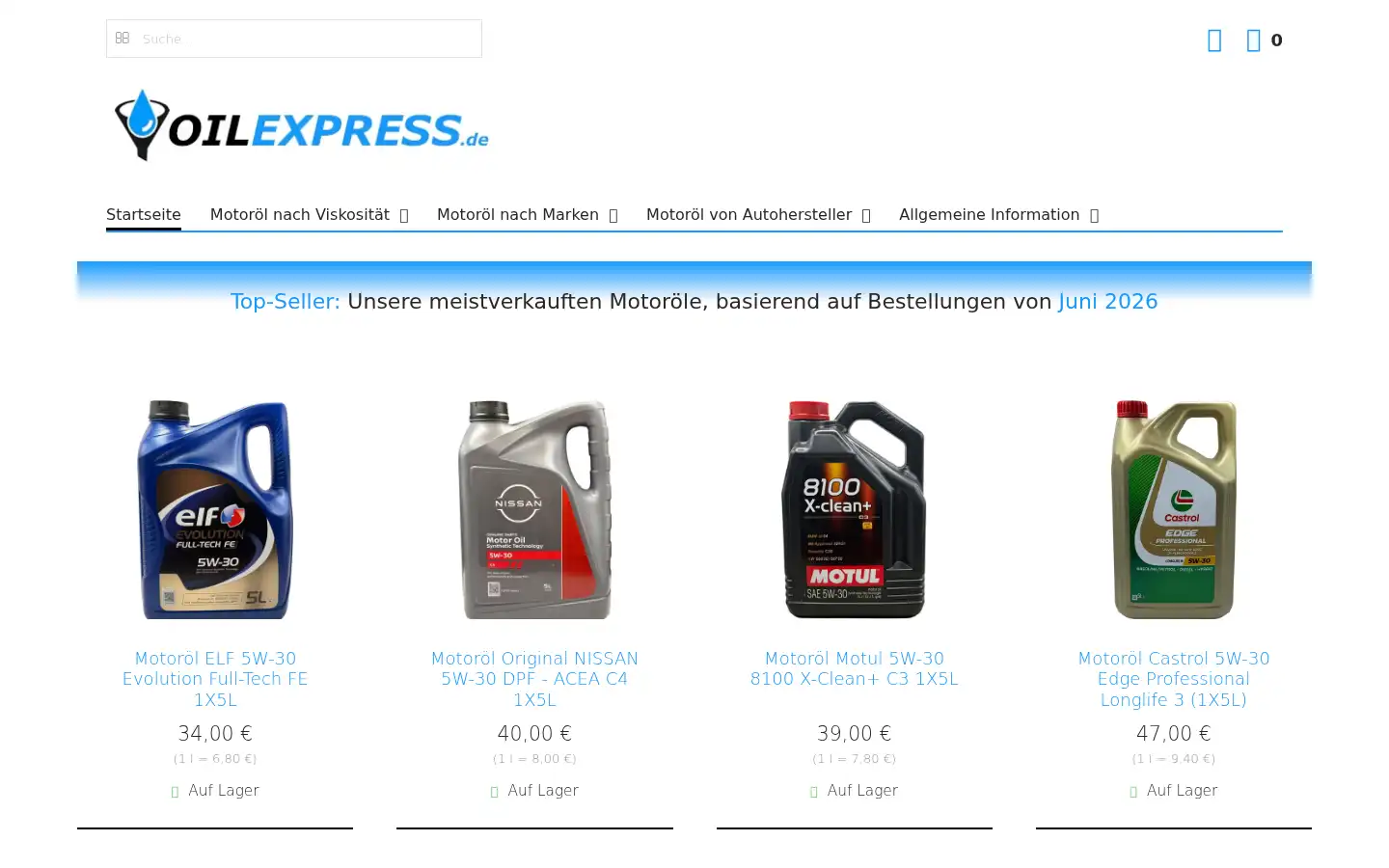 Screenshot of oilexpress.de