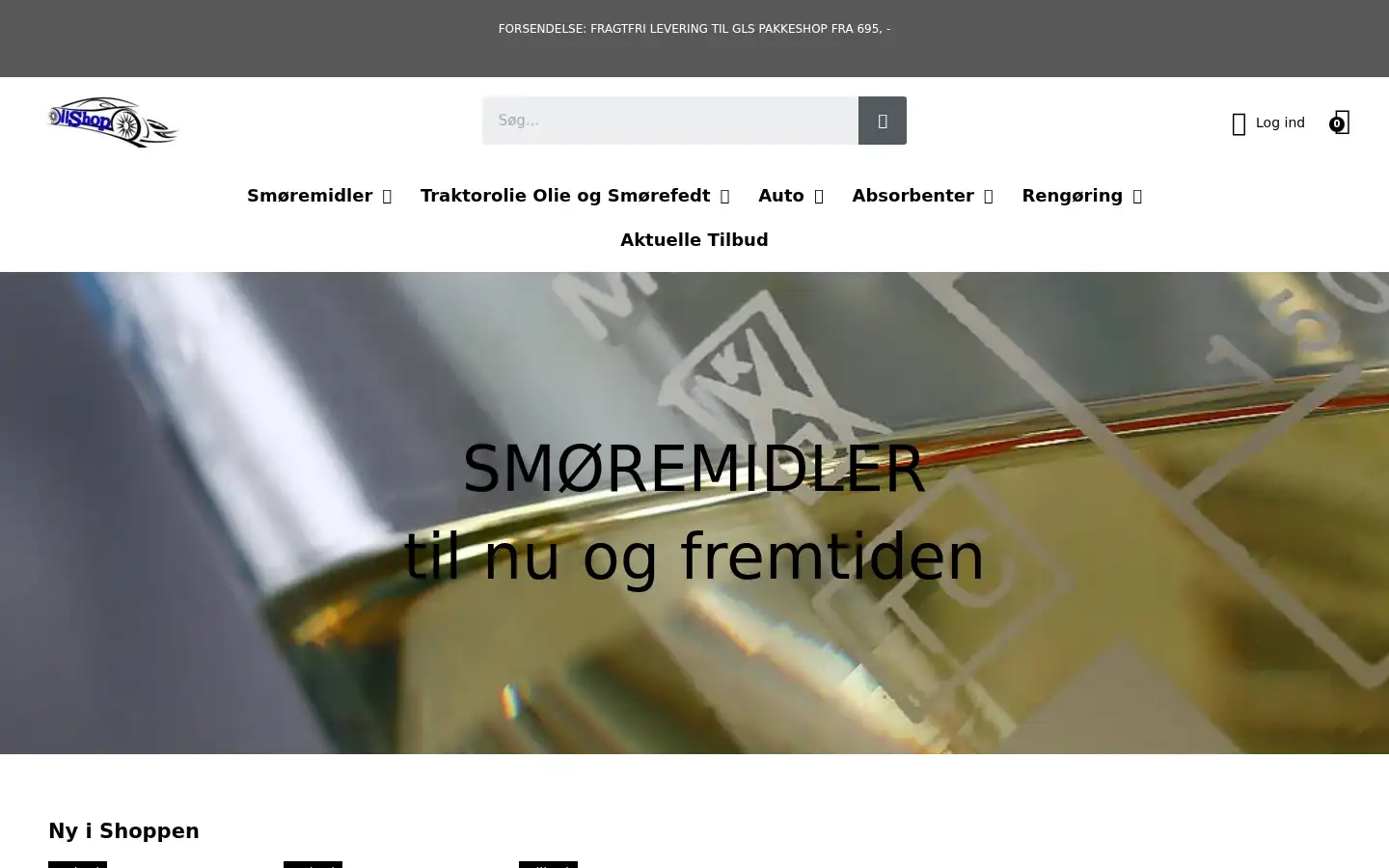 Screenshot of oilshop.dk