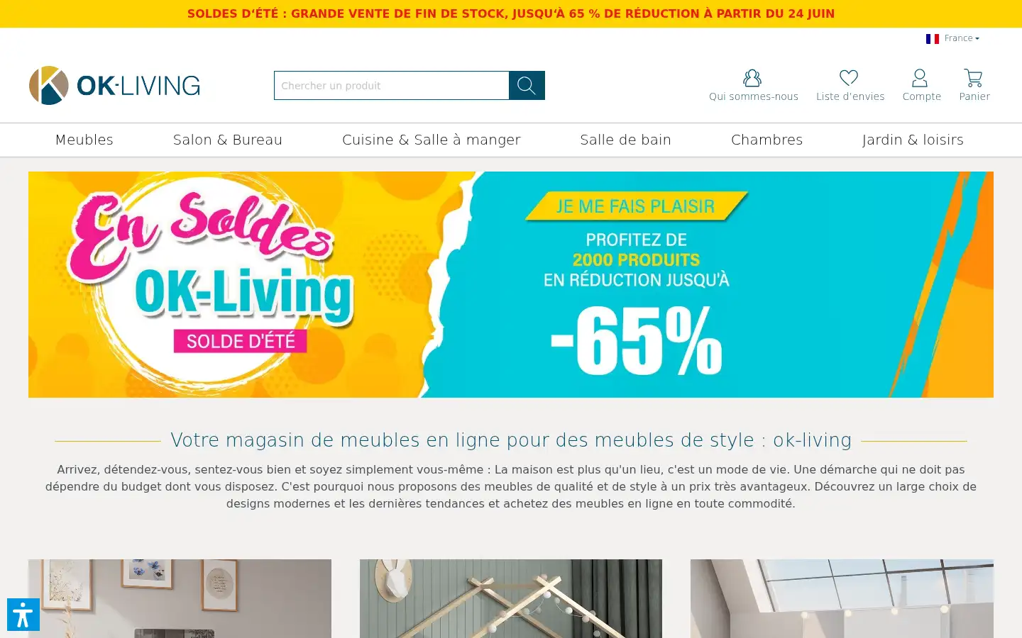 Screenshot of ok-living.fr