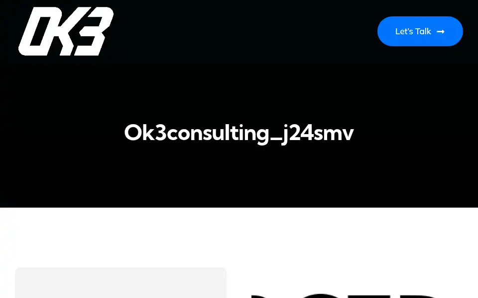 Screenshot of ok3consulting.com
