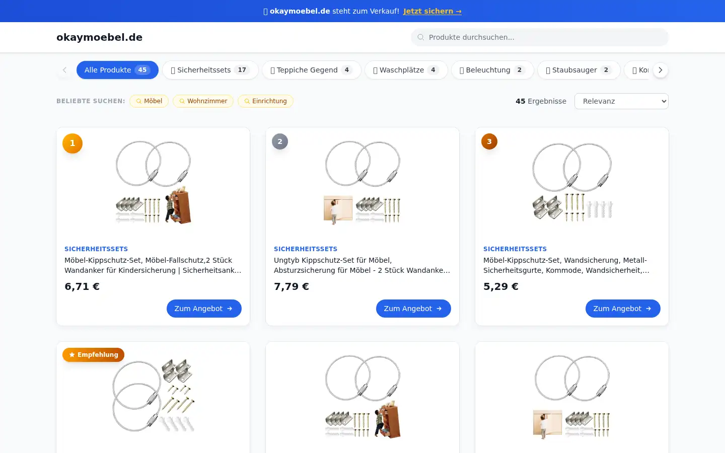 Screenshot of okaymoebel.de