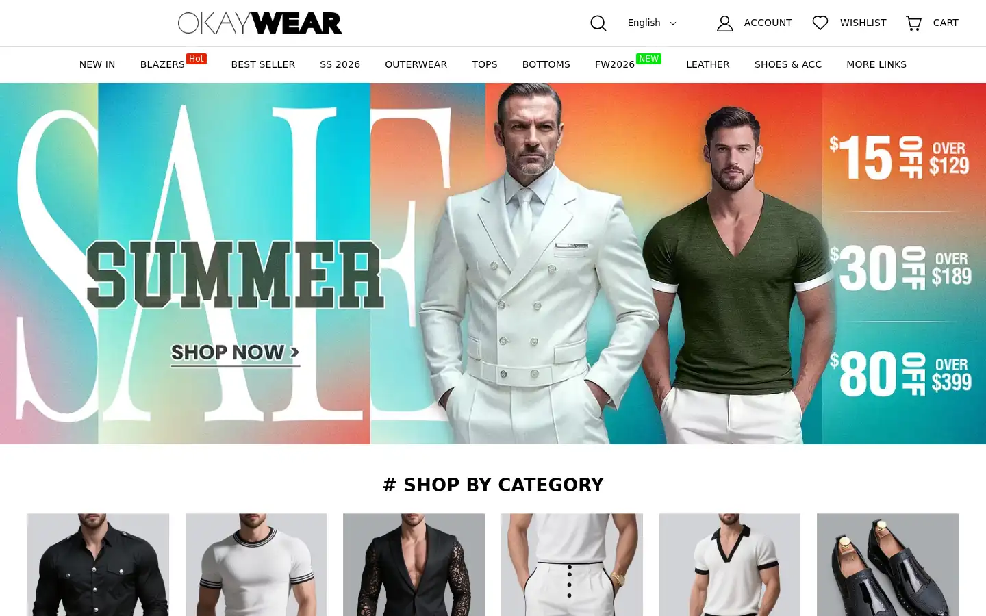 Screenshot of okaywear.com