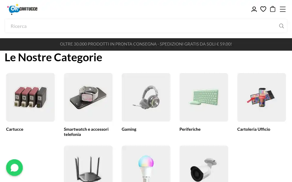 Screenshot of okcartucce.it