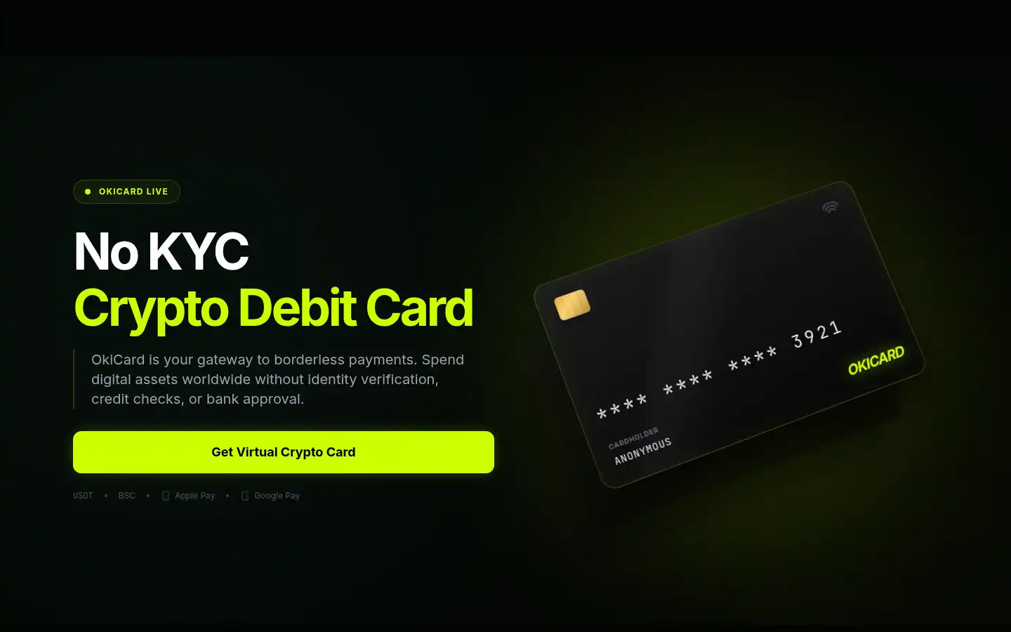 Screenshot of okicard.com
