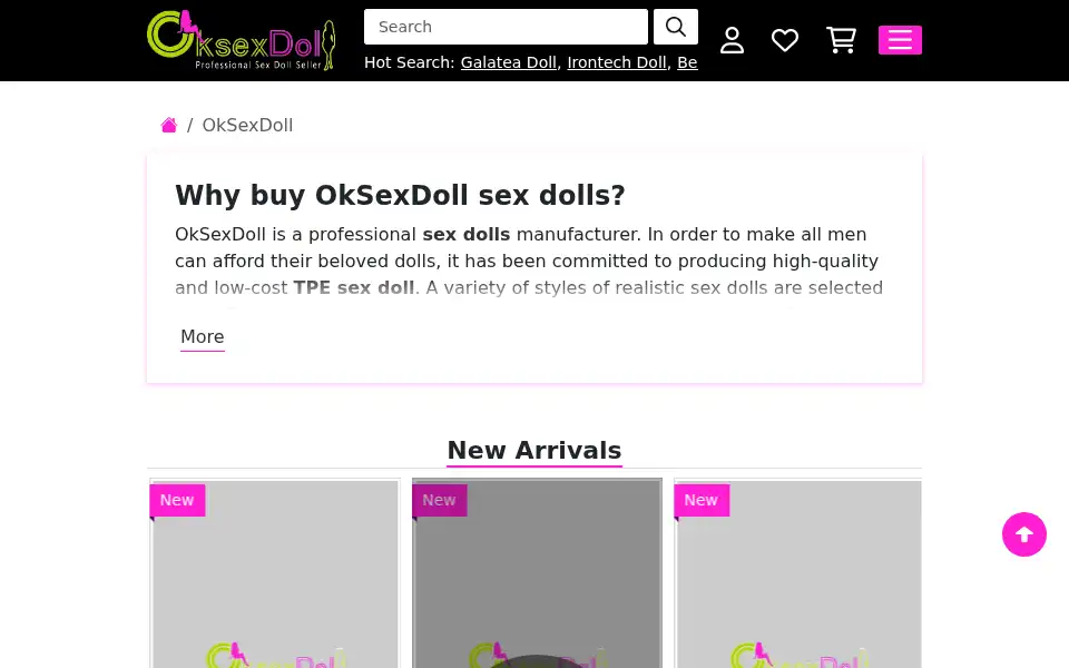 Screenshot of oksexdoll.com